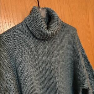 JustFab Blue Cowl Neck Sweater Dress